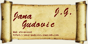 Jana Gudović vizit kartica
